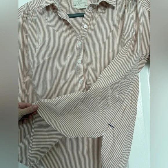 Jcrew Quarter Button down Relaxed Top - Picture 5 of 8